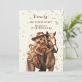 Wild West Cowgirl verjaardag Kaart (Staand voorkant)