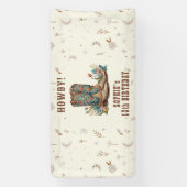 Wild West Cowgirl verjaardag Spandoek (Verticaal)