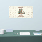 Wild West Cowgirl verjaardag Spandoek (Beurs)
