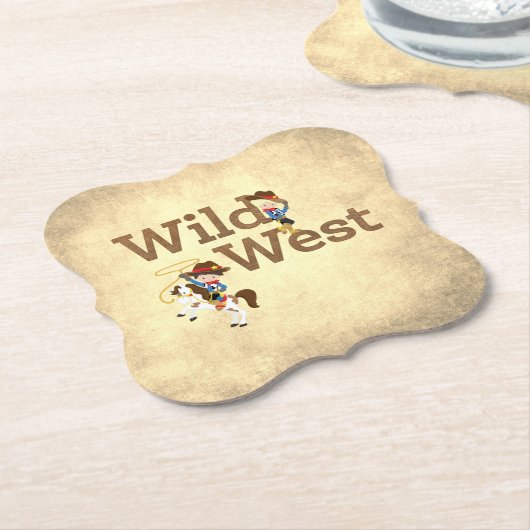Wild West Cowpoke Party Paper Onderzetter (Gekanteld)