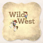Wild West Cowpoke Party Paper Onderzetter (Voorkant)
