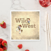 Wild West Cowpoke Rodeo Party Paper Napkin Servet (Insitu)
