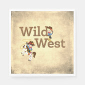 Wild West Cowpoke Rodeo Party Paper Napkin Servet (Voorkant)