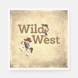 Wild West Cowpoke Rodeo Party Paper Napkin Servet