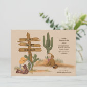 Wild West Desert Animals Boys Grafische Verjaardag Kaart (Staand voorkant)