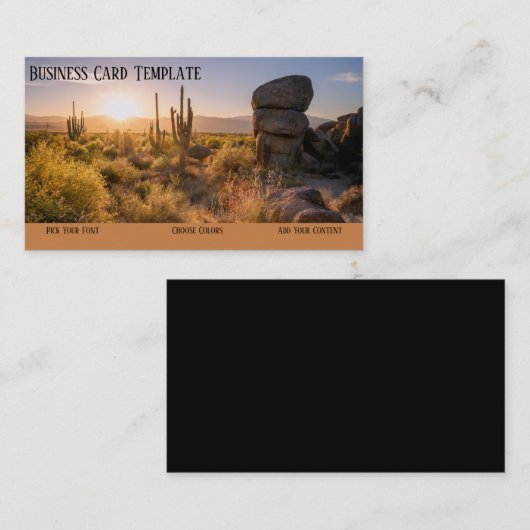 Wild West Desert Sunset Western Visitekaartje (Voorkant / Achterkant)