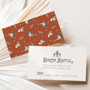 Wild West Diaper Raffle Kaart   WESTERN BABY SHOWE