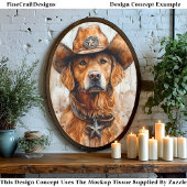 Wild West Dog, Golden Retriever DD2 Decoupage Tissuepapier