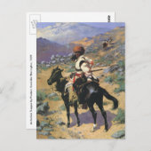 Wild West, een Indische Trapper door Remington Briefkaart (Voorkant / Achterkant)