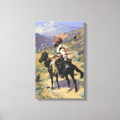  Wild West, een Indische Trapper door Remington Canvas Afdruk (Voorkant)