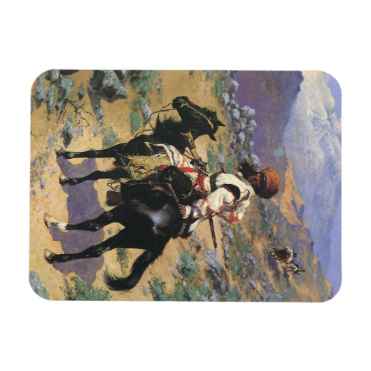  Wild West, een Indische Trapper door Remington Magneet (Horizontaal)