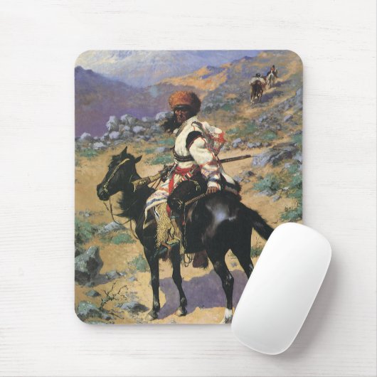  Wild West, een Indische Trapper door Remington Muismat (Met muis)