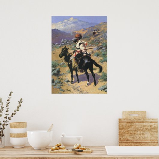  Wild West, een Indische Trapper door Remington Poster (Keuken)