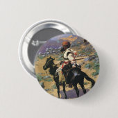  Wild West, een Indische Trapper door Remington Ronde Button 5,7 Cm (Voorkant /achterkant)
