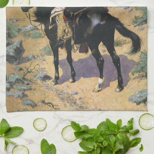  Wild West, een Indische Trapper door Remington Theedoek (Gevouwen)