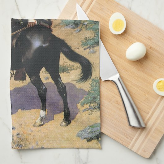  Wild West, een Indische Trapper door Remington Theedoek (Quarter Fold)