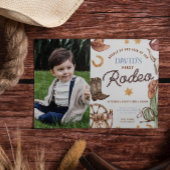 Wild West Eerste Rodeo Boy 1e Verjaardag Foto Kaart