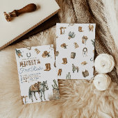 Wild West Eerste Rodeo Cowboy Verjaardag Western Kaart