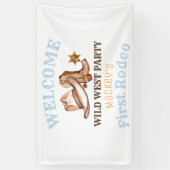 Wild West Eerste Rodeo Verjaardagsfeest Spandoek (Verticaal)