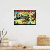 Wild West en Pioneer - Afdrukken Poster (Keuken)