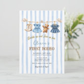 Wild West First Rodeo Western Cowgirl Birthday Kaart (Staand voorkant)