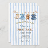 Wild West First Rodeo Western Cowgirl Birthday Kaart (Voorkant / Achterkant)