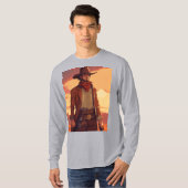 Wild West Gunslinger -  anime uit de jaren 90 T-shirt (Voorkant volledig)
