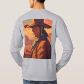 Wild West Gunslinger -  anime uit de jaren 90 T-shirt (Achterkant)