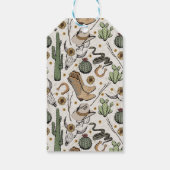 Wild West Happy Birthday Bull Skull Cadeaulabel (Achterkant)