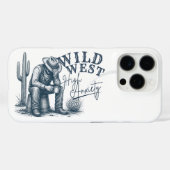 Wild West Hoge Angst | Grappig Westers Ontwerp Case-Mate iPhone Case (Achterkant (horizontaal))