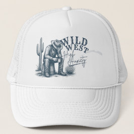 Wild West Hoge Angst | Grappig Westers Ontwerp Trucker Pet