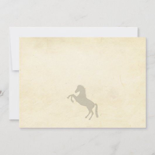 Wild West Horse foto verjaardagsfeestje uitnodigin Kaart (Achterkant)