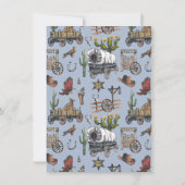 Wild West Horse Western Verjaardagsfeest Kaart (Achterkant)