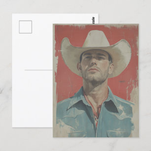 Wild West Icon:  cowboy uit de jaren vijftig Briefkaart