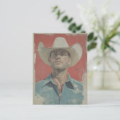 Wild West Icon:  cowboy uit de jaren vijftig Briefkaart (Staand voorkant)