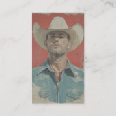 Wild West Icon:  cowboy uit de jaren vijftig Visitekaartje (Achterkant)