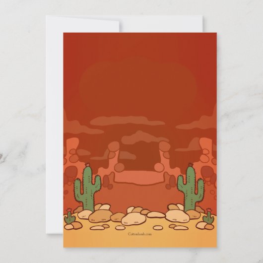 Wild West Invitation Kaart (Achterkant)