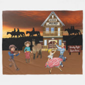 Wild West Jamboree Fleece Deken (Voorkant (Horizontaal))