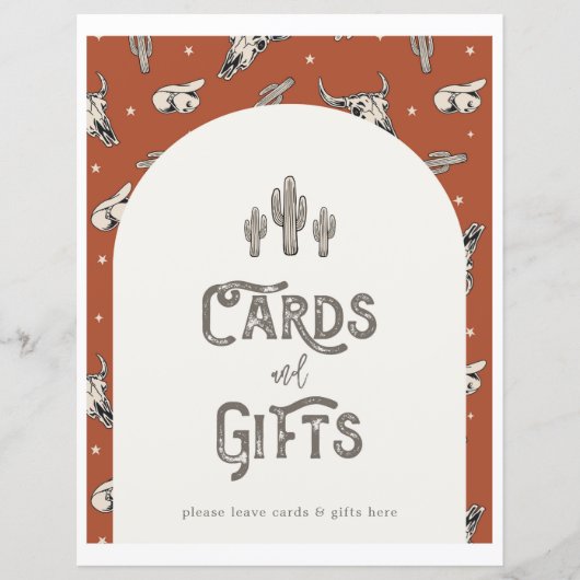Wild West Kaarten en cadeaubordje (Voorkant)