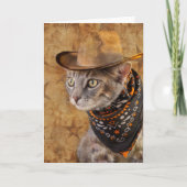 Wild West Kat Notecard Aankondiging (Voorkant)