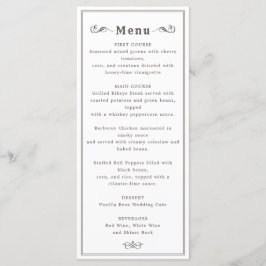 Wild west langhoorn schedel bruiloft menu