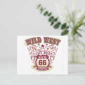wild west last road route 66 naar de doodvallei briefkaart (Staand voorkant)