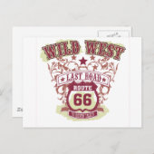 wild west last road route 66 naar de doodvallei briefkaart (Voorkant / Achterkant)