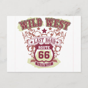 wild west last road route 66 naar de doodvallei briefkaart