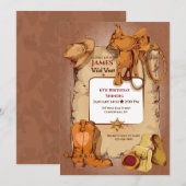 Wild West Lijst Birthday Party Invitation Kaart (Voorkant / Achterkant)