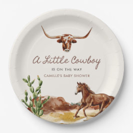 Wild West Little Cowboy Baby shower Papieren Bordje