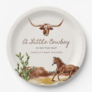 Wild West Little Cowboy Baby shower Papieren Bordje