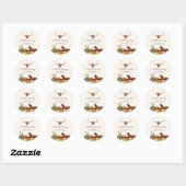 Wild West Little Cowboy Baby shower Ronde Sticker (Vel)
