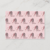 Wild West Little Cowgirl Baby Girl shower Informatiekaartje (Achterkant)