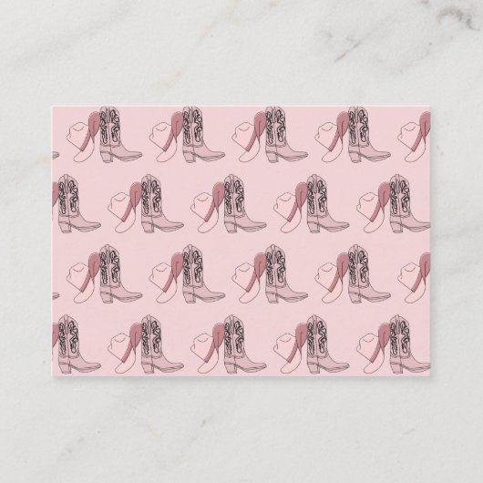 Wild West Little Cowgirl Baby Girl shower  Informatiekaartje (Achterkant)